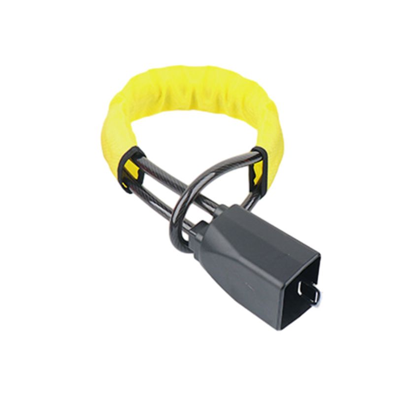 Universal anti-theft steering wheel lock yellow — view 2
