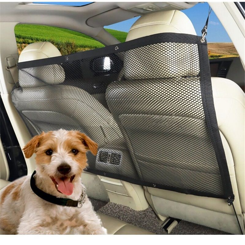 Adjustable car dog barrier net black — view 5