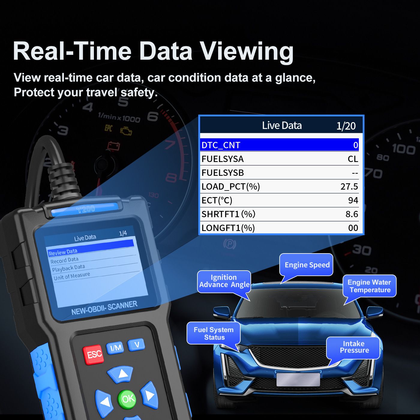 OBD2 scanner and engine code reader — view 5