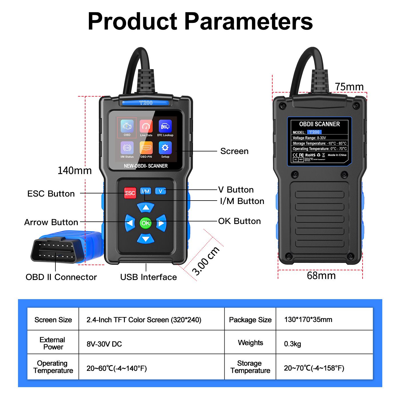 OBD2 scanner and engine code reader — view 6