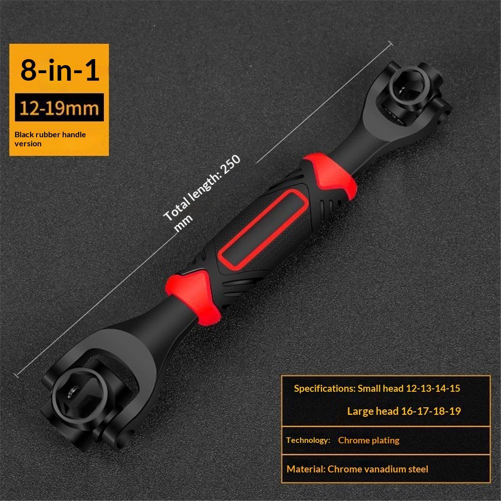 Universal 8-in-1 socket wrench black — view 6