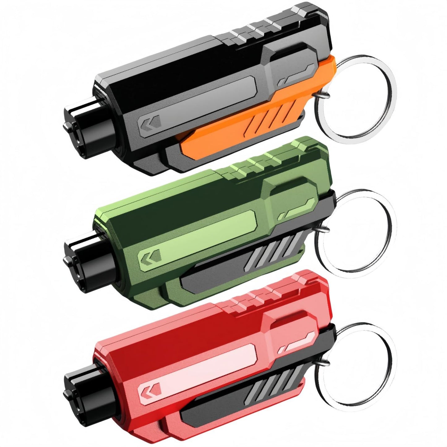 2-in-1 car safety hammer keychain 3-pack — view 2