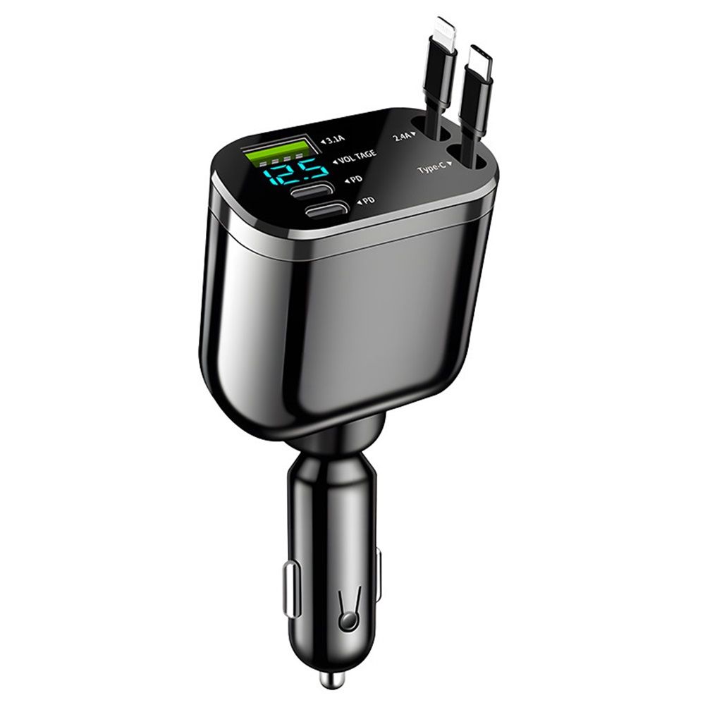 Retractable USB-C car charger adapter — view 2