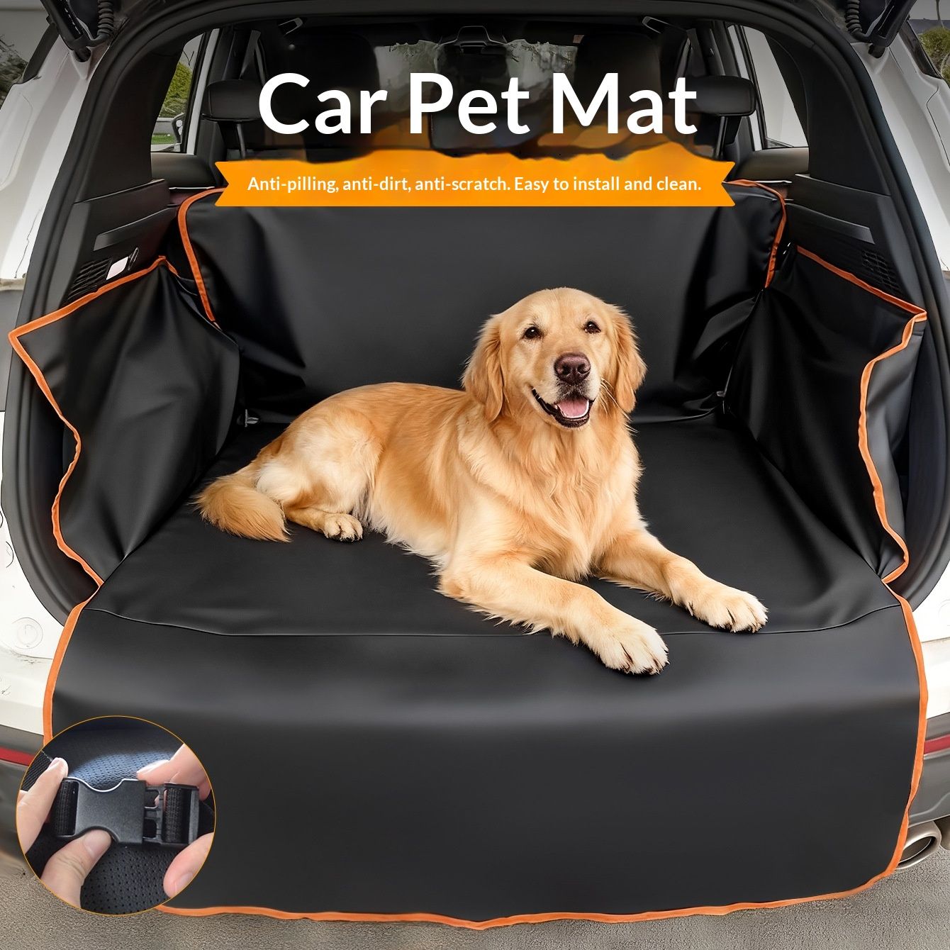 Waterproof SUV cargo liner for dogs black — view 6