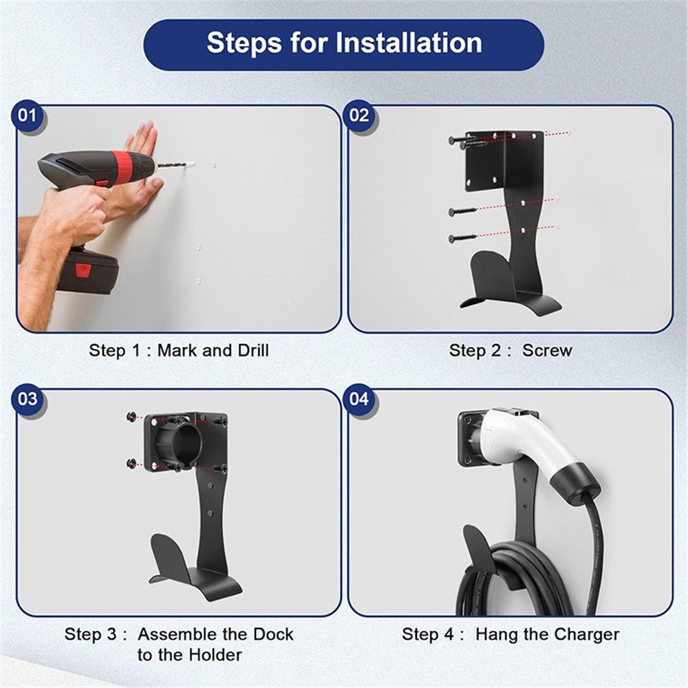EV charger holder and cable organiser — view 4