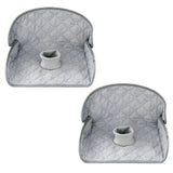 2-piece car seat protection cover grey — view 2