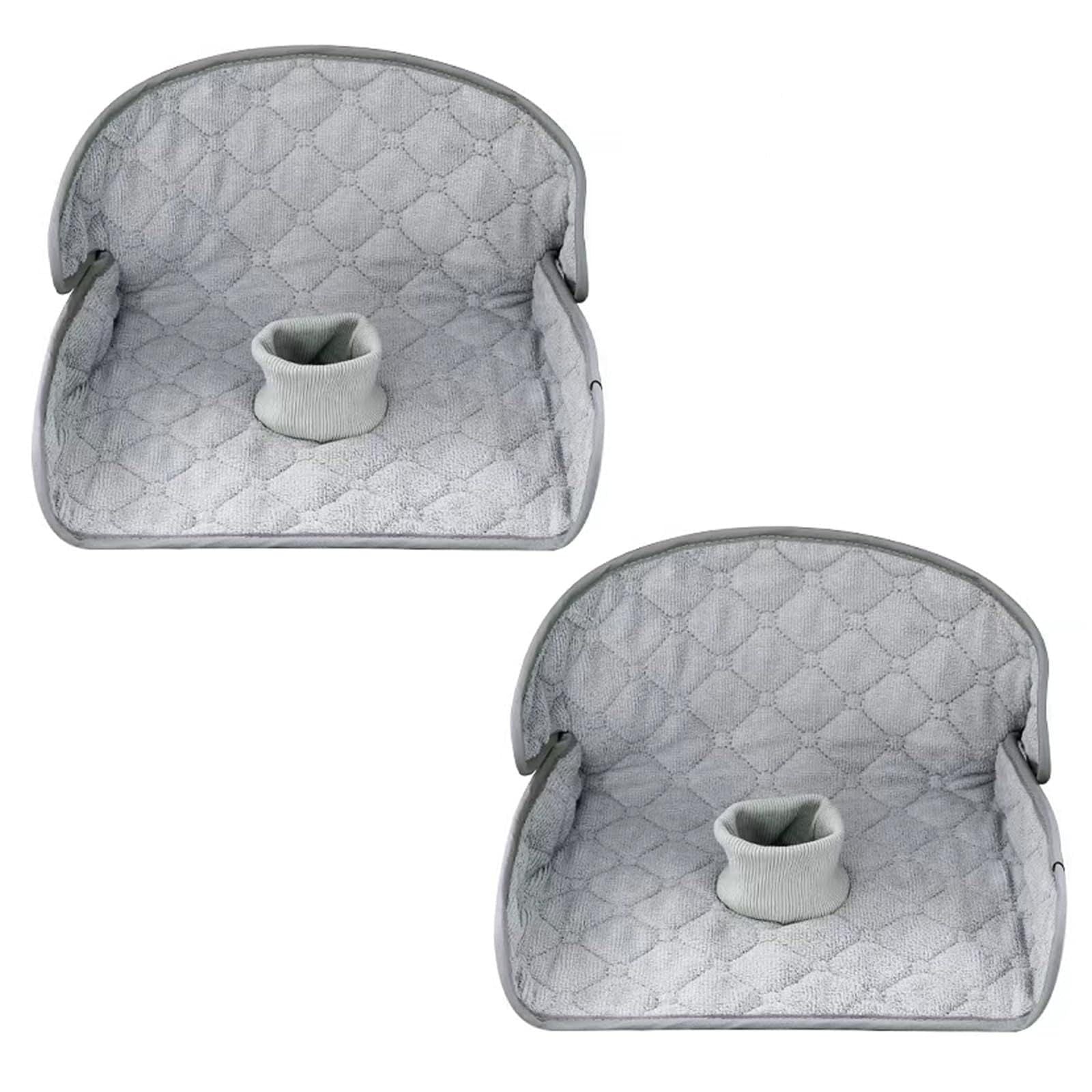 2-piece car seat protection cover grey — view 2