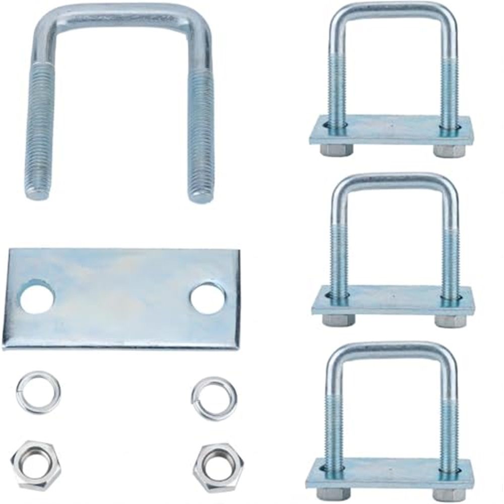 4-pack galvanised leaf spring clamp kit — view 6