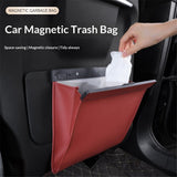 LED car rubbish bin hanging bag red — view 3