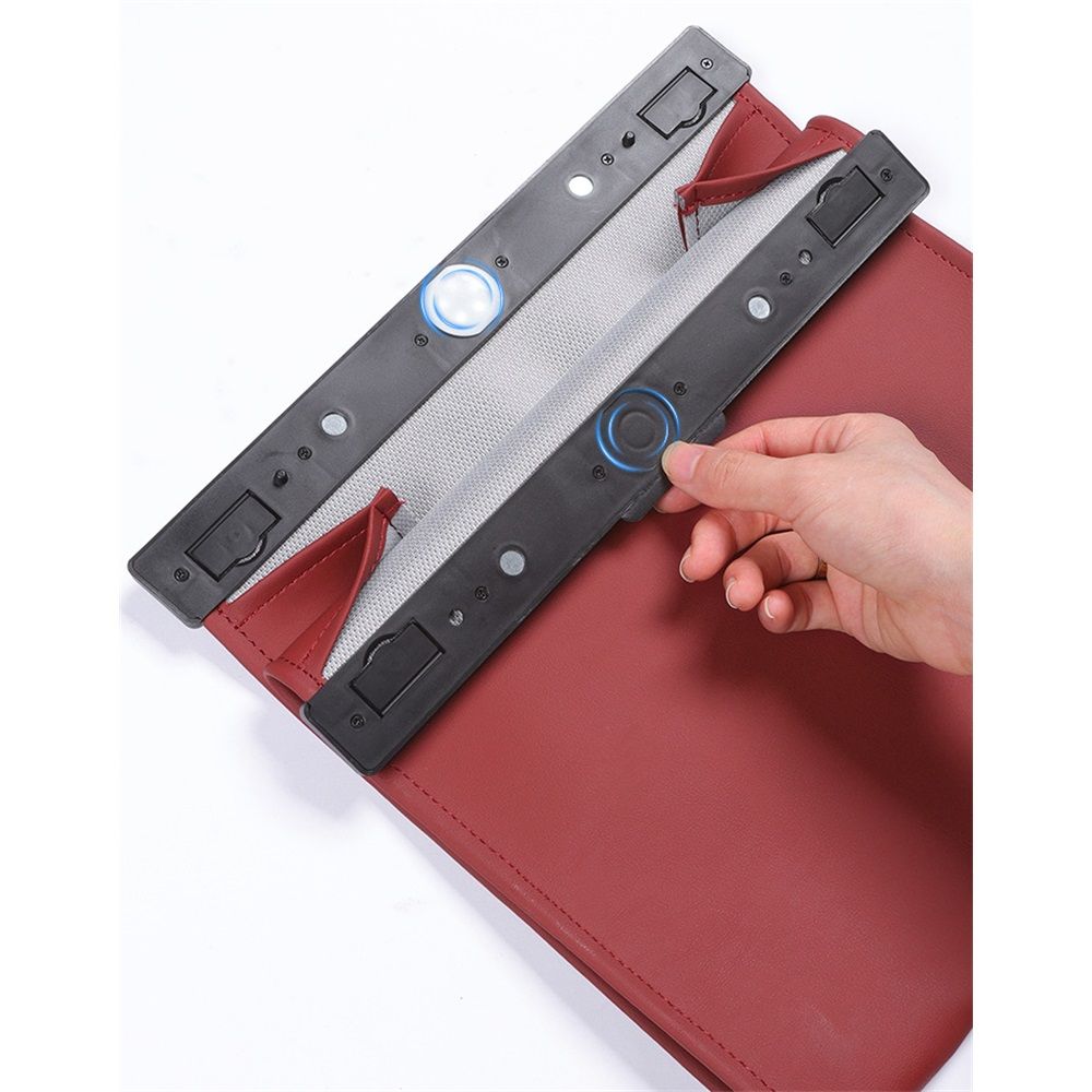 LED car rubbish bin hanging bag red — view 6