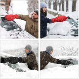 2-pack car ice scraper with glove red — view 6