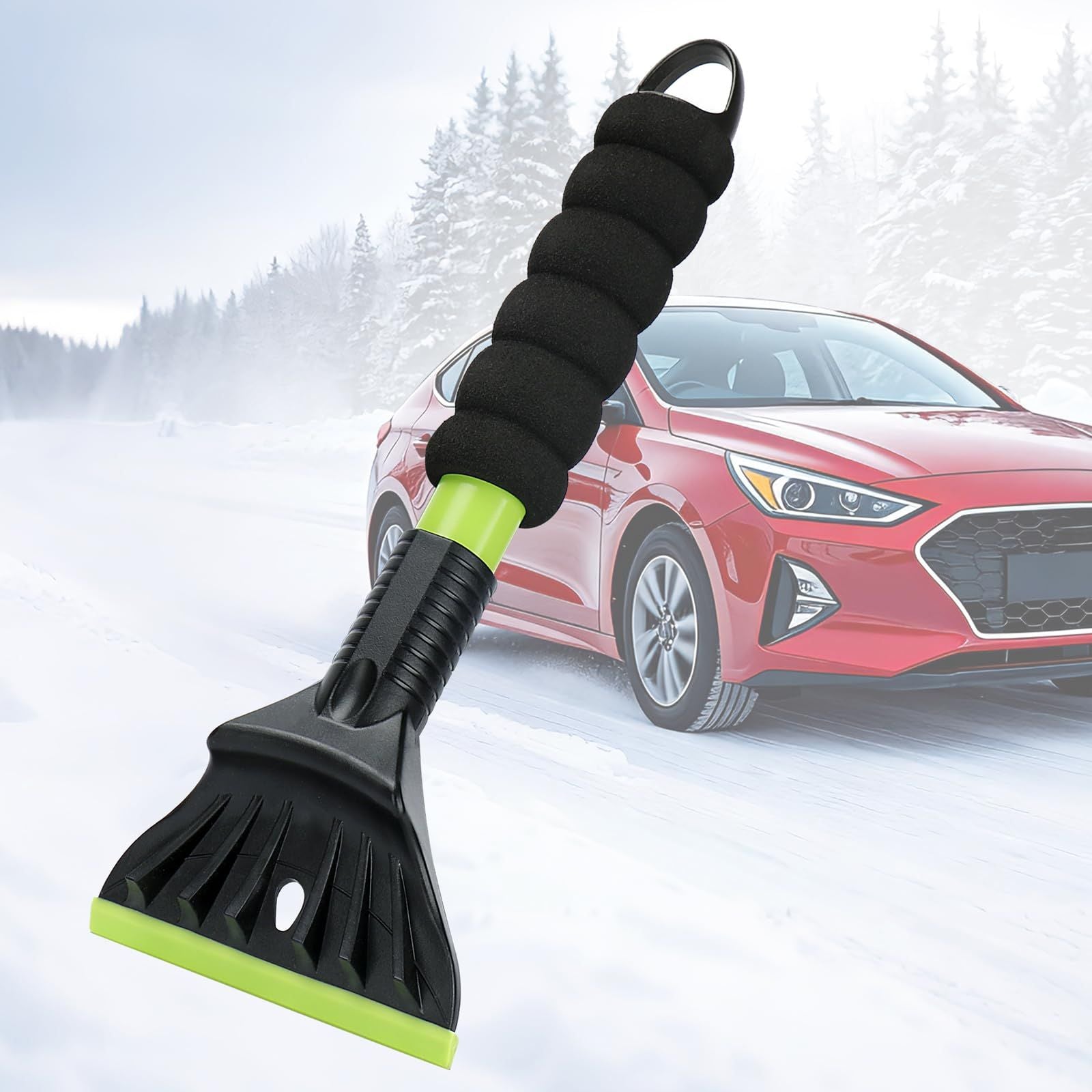 2-pack oversized car ice scrapers green — view 3