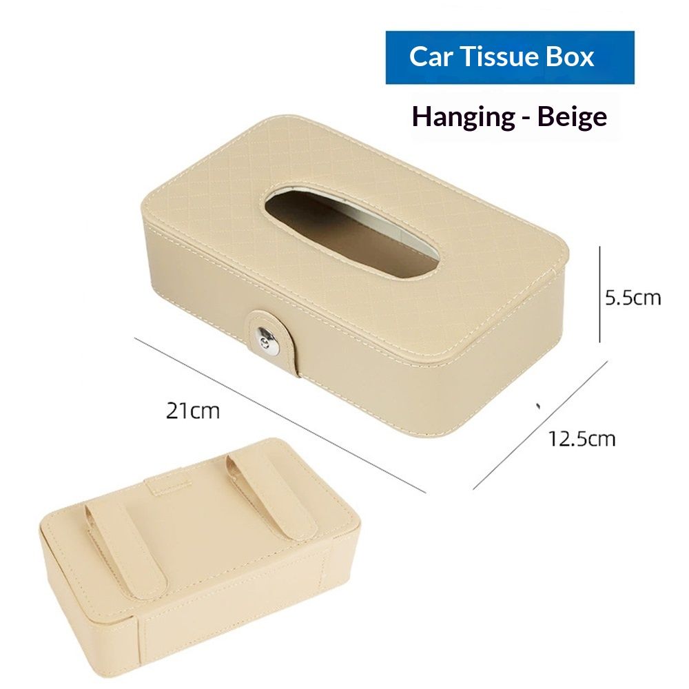 PU leather car sun visor tissue holder — view 2