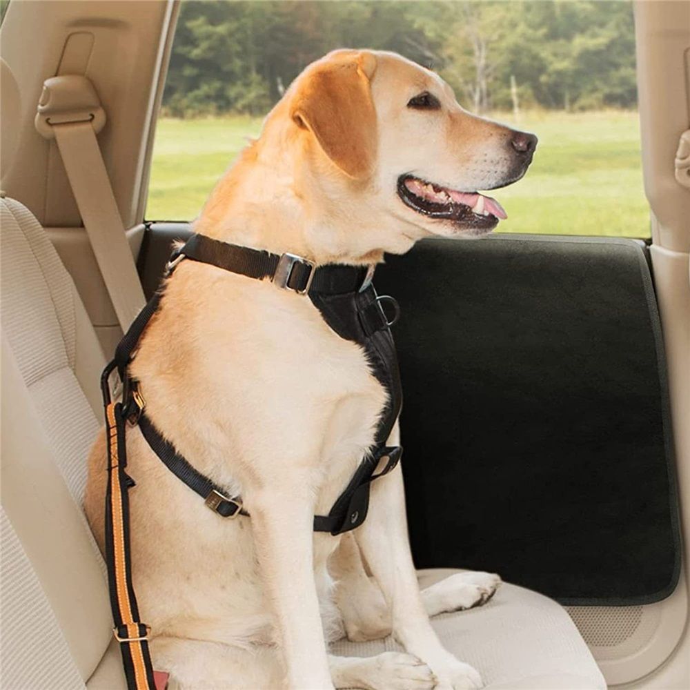 2-pack dog car door protector 600D black — view 3
