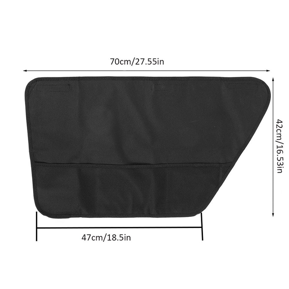 2-pack dog car door protector 600D black — view 4