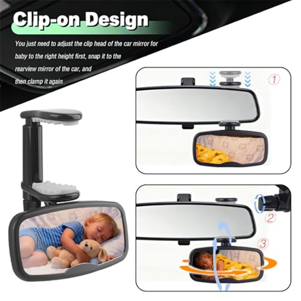 Forward-facing clip-on baby car mirror — view 5