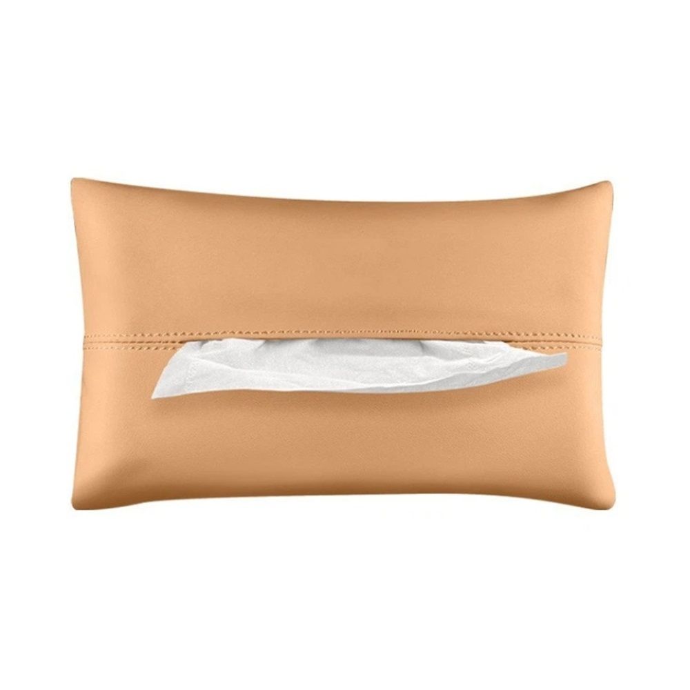 2-pack car sun visor tissue holder camel brown — view 2