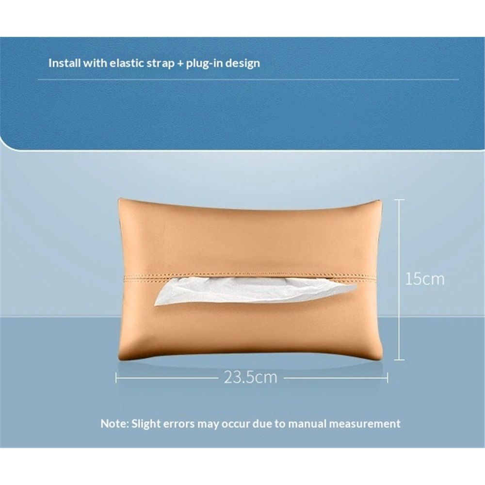 2-pack car sun visor tissue holder camel brown — view 4