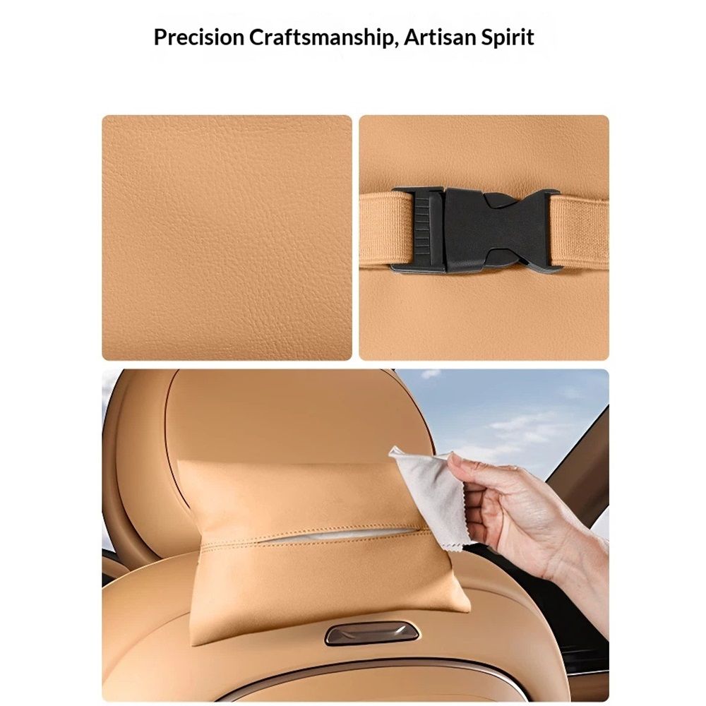 2-pack car sun visor tissue holder camel brown — view 6