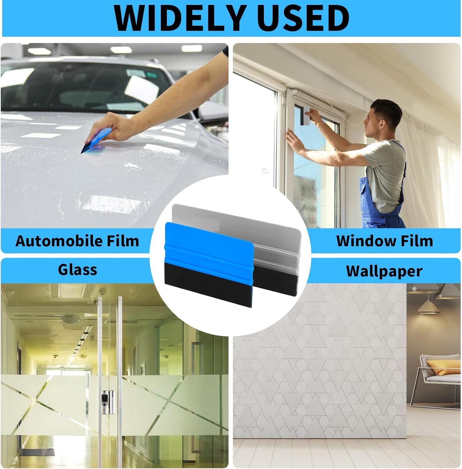 20-pack felt edge vinyl squeegee tool — view 4