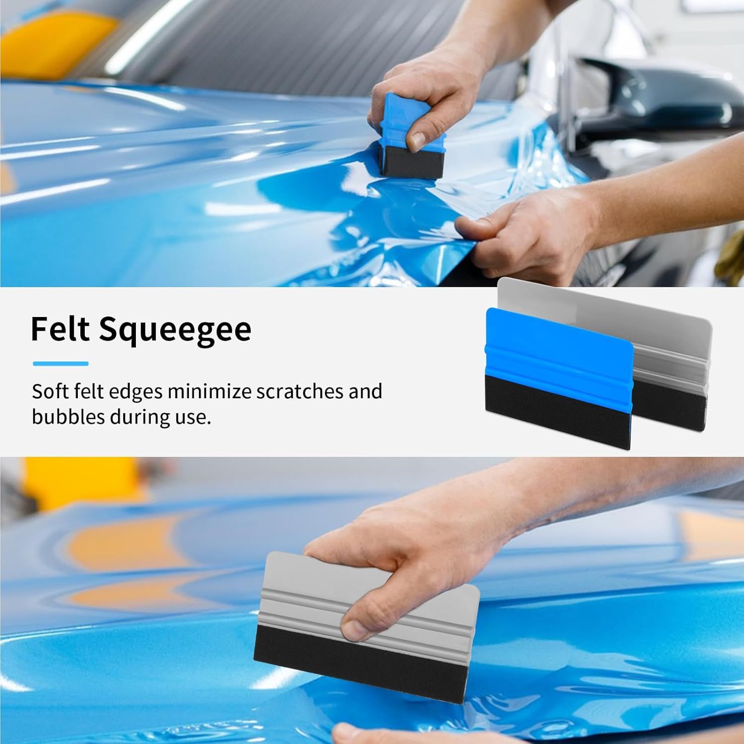 20-pack felt edge vinyl squeegee tool — view 6
