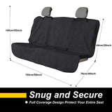 Waterproof rear bench seat cover black — view 4
