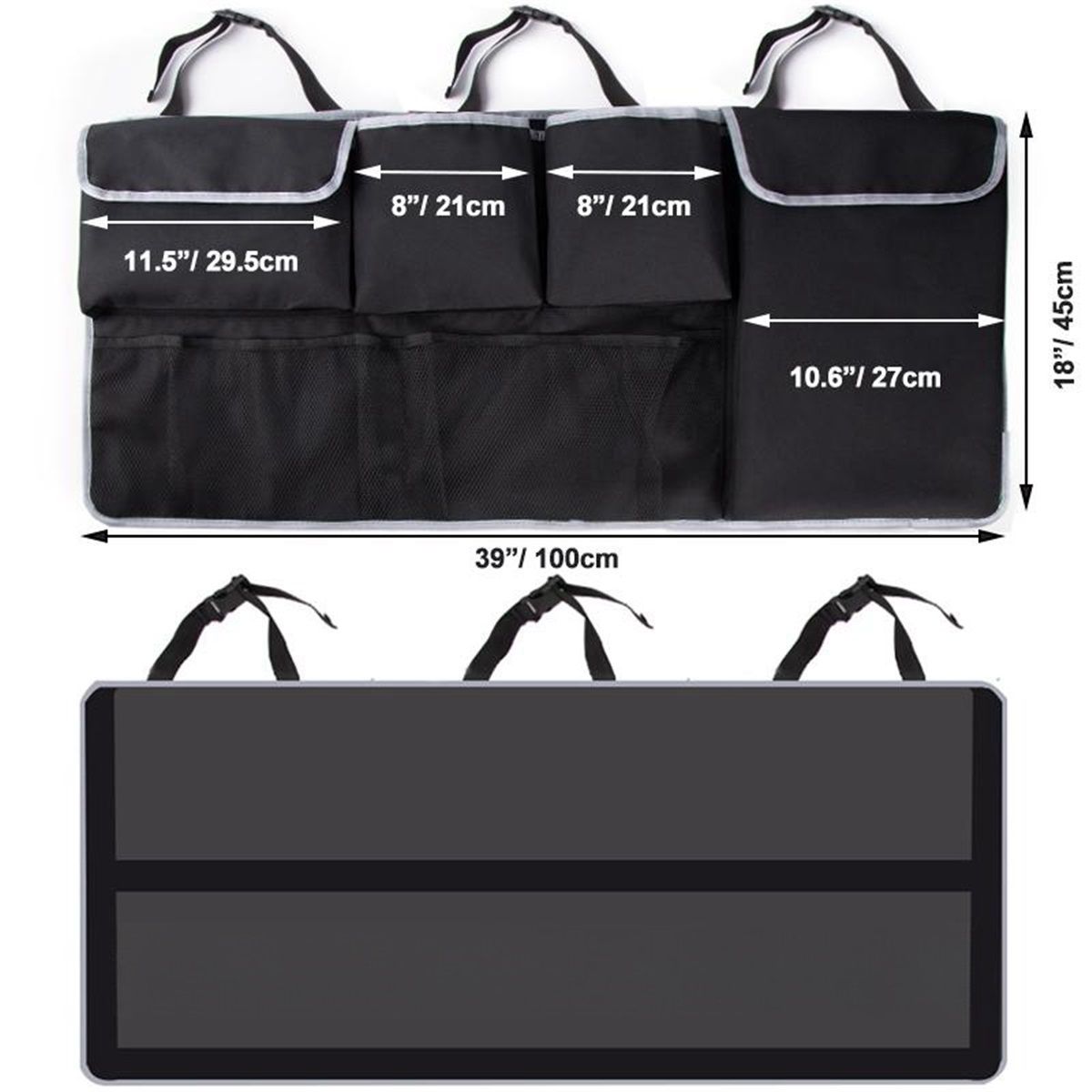 Hanging car boot organiser backseat bag — view 4