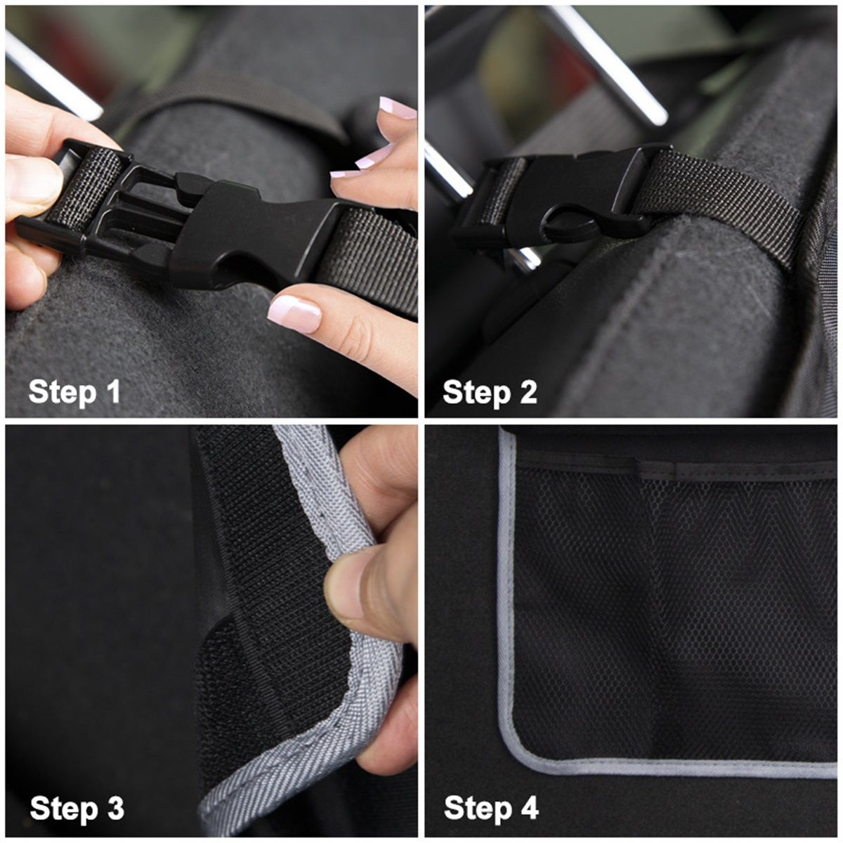 Hanging car boot organiser backseat bag — view 6