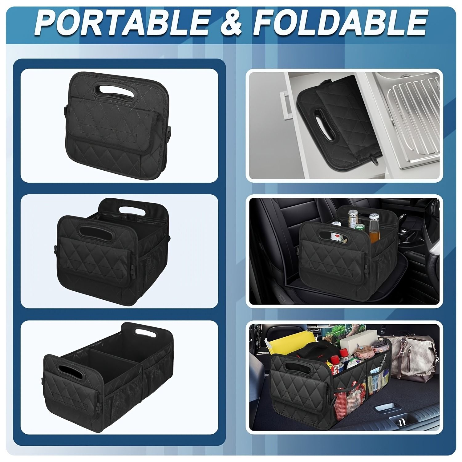 Large waterproof car boot organiser for SUV — view 3