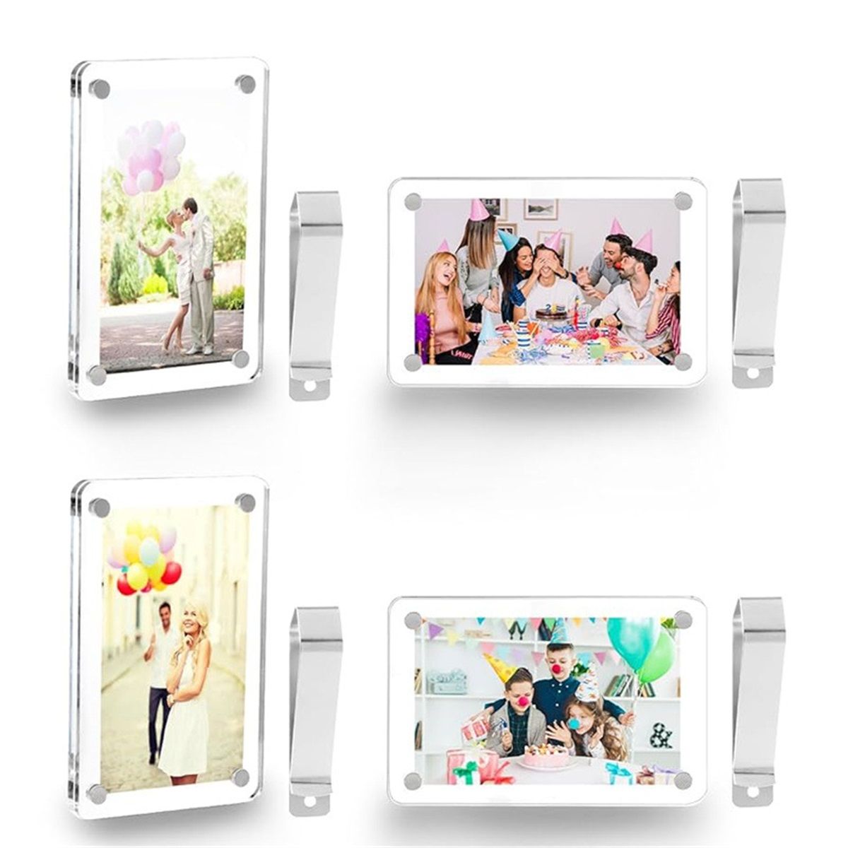 8-pack magnetic car visor photo clip — view 4