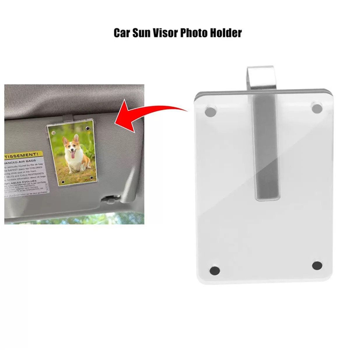 8-pack magnetic car visor photo clip — view 6