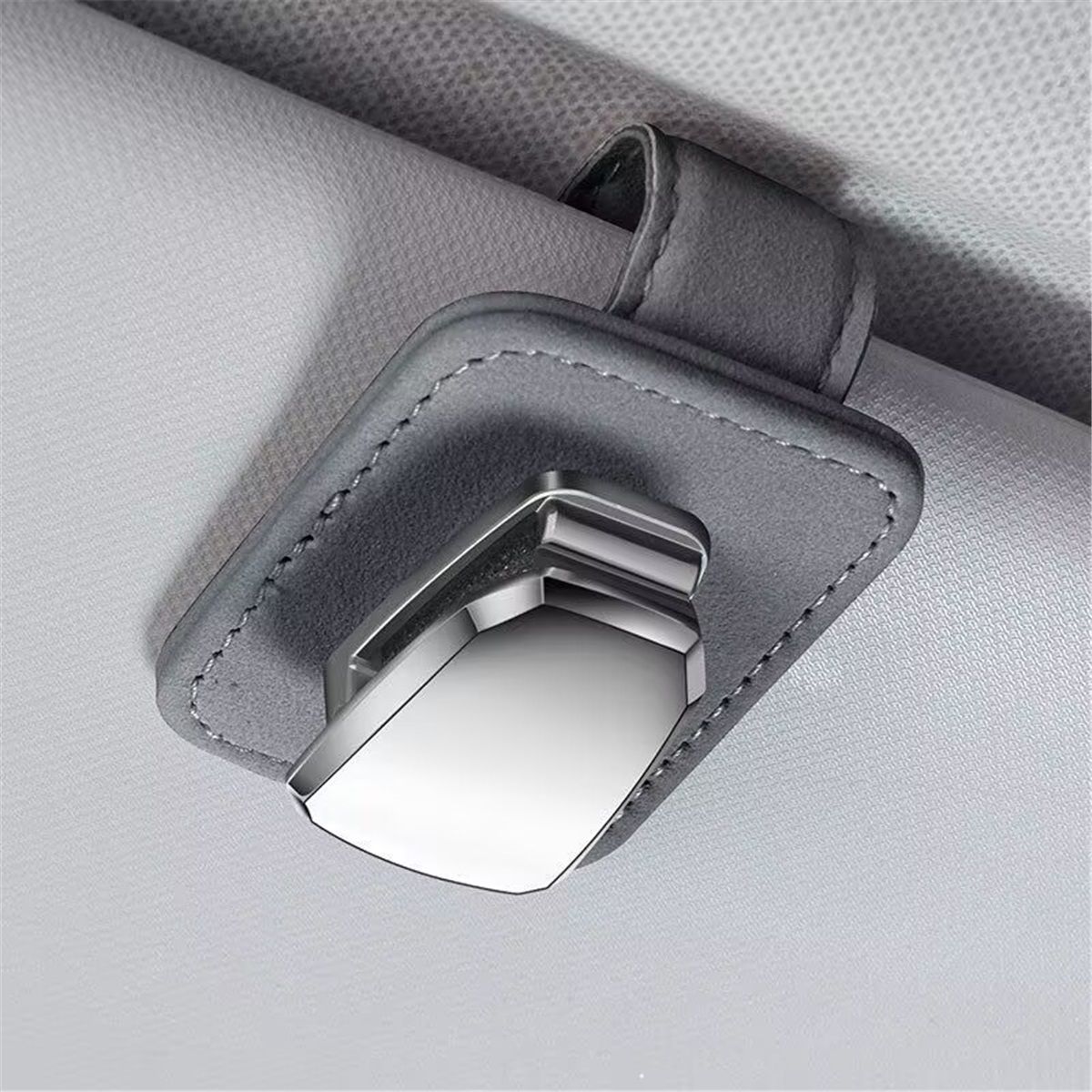 5-pack leather car sun visor sunglasses clip — view 3