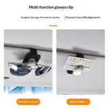 5-pack leather car sun visor sunglasses clip — view 6