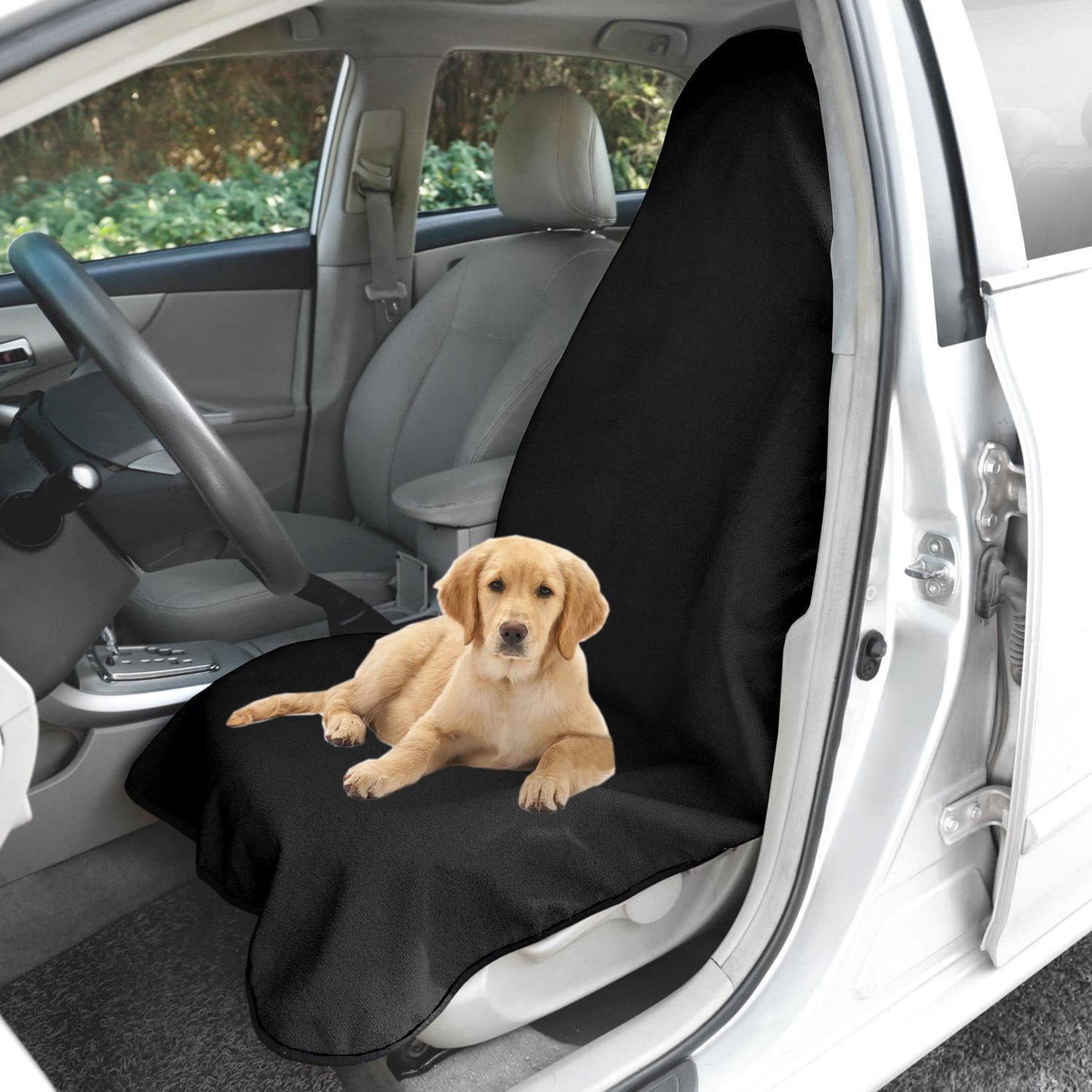 Waterproof car seat cover towel black — view 2