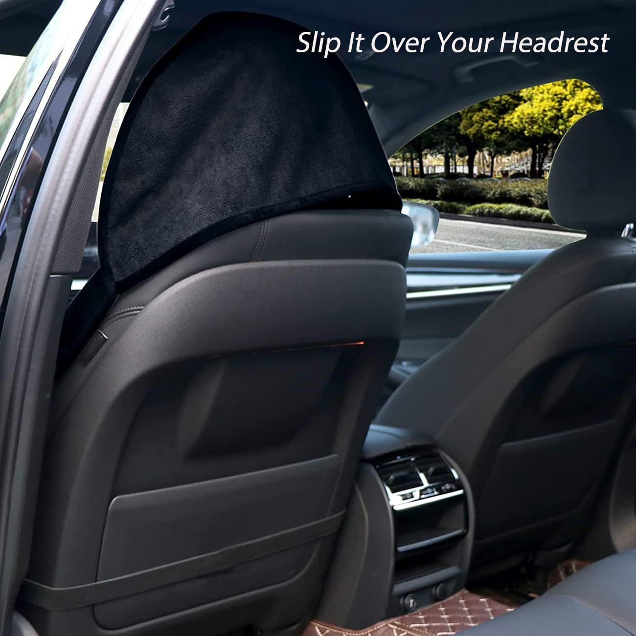 Waterproof car seat cover towel black — view 4