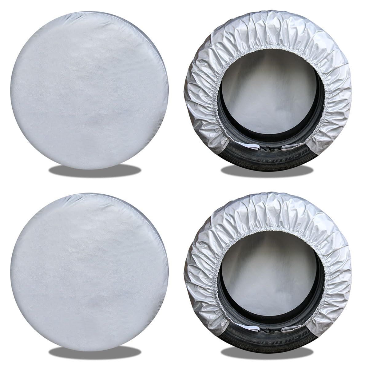 4-pack tyre covers 24-26 inch silver — view 2