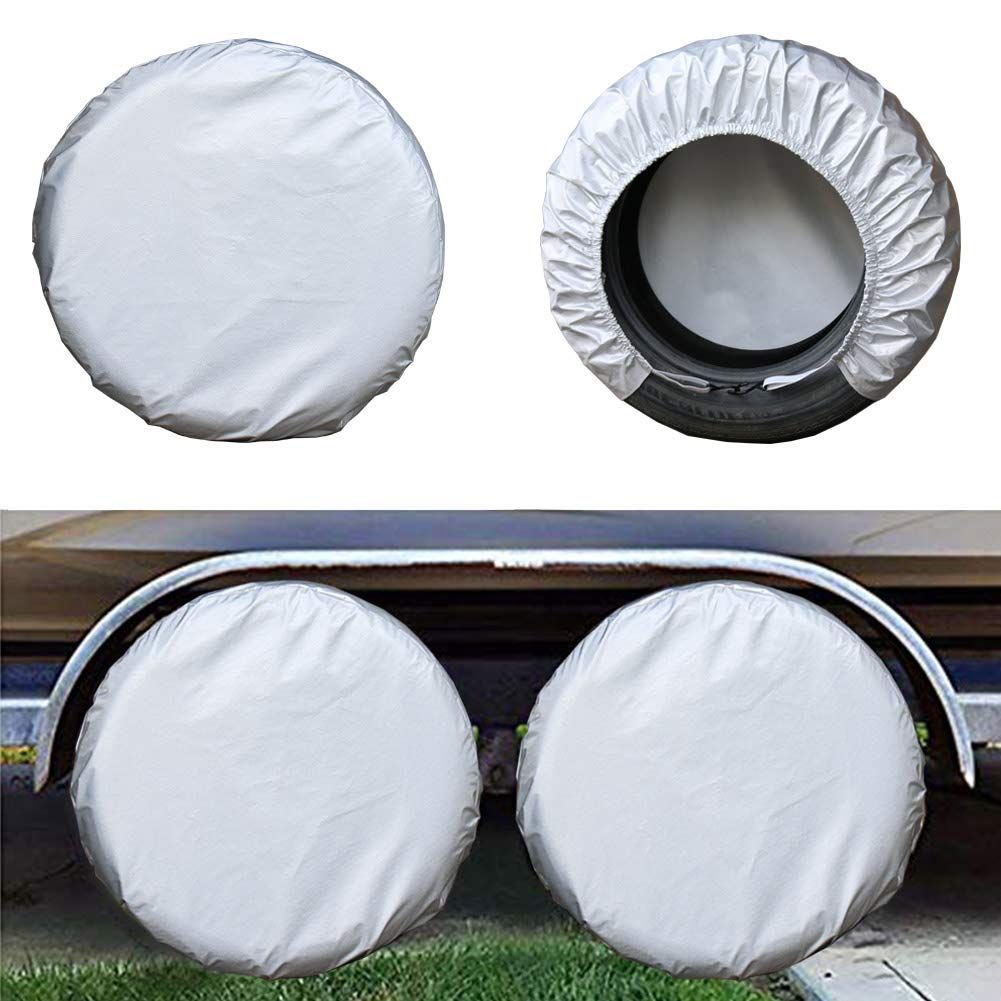 4-pack tyre covers 24-26 inch silver — view 4