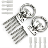 2-pack M5 stainless steel eye plate ring — view 2