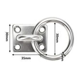 2-pack M5 stainless steel eye plate ring — view 6