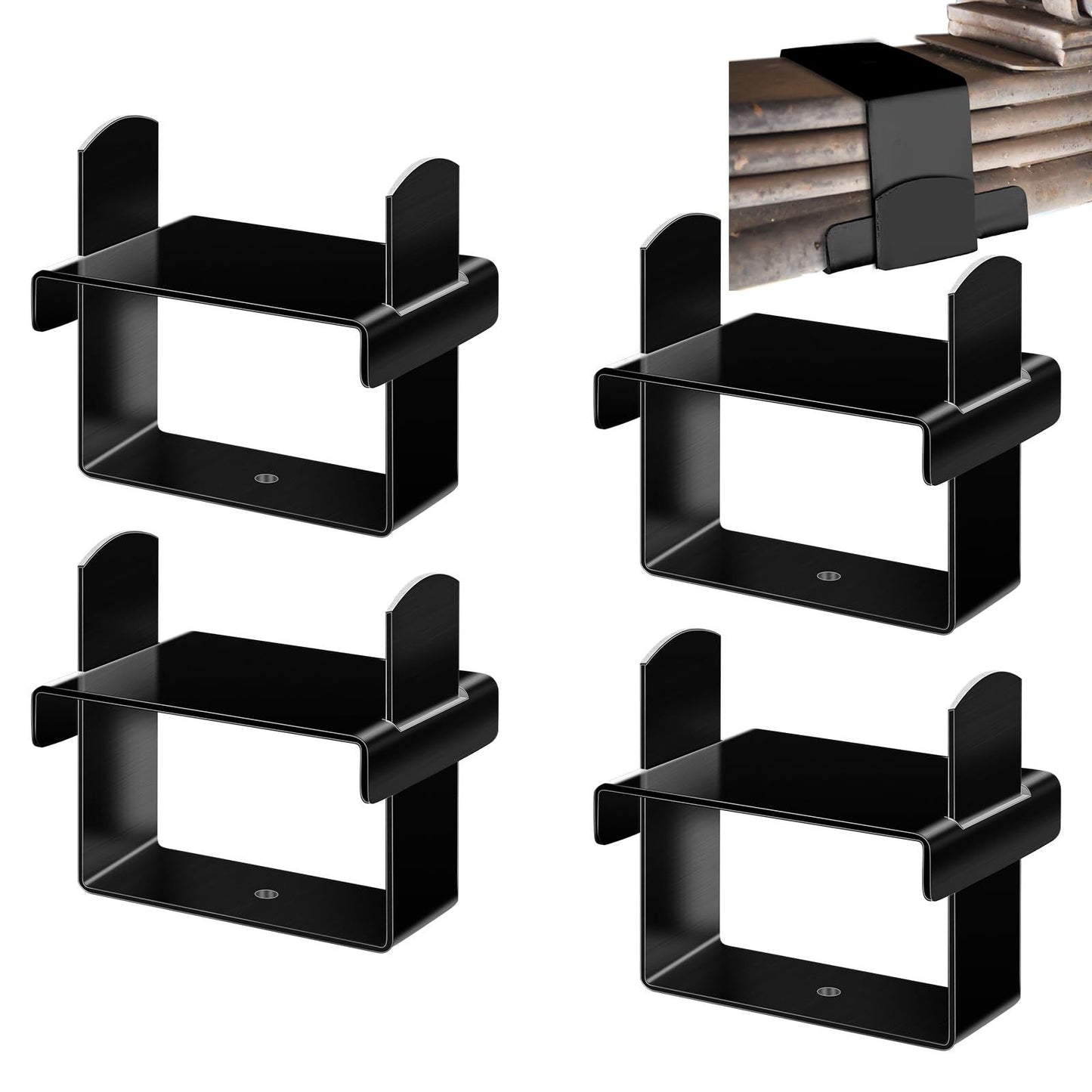 4-pack stainless steel leaf spring clamp kit — view 2