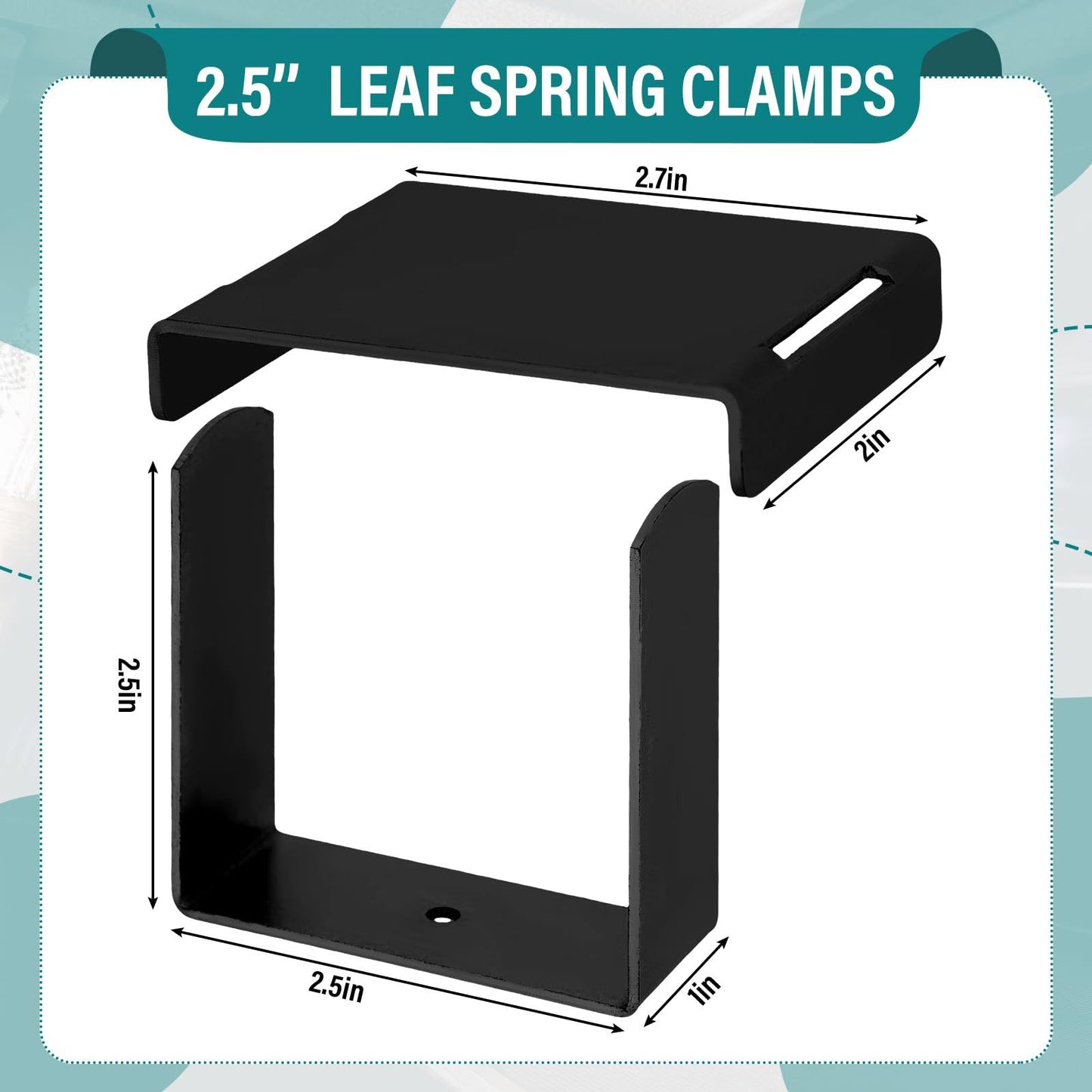 4-pack stainless steel leaf spring clamp kit — view 6