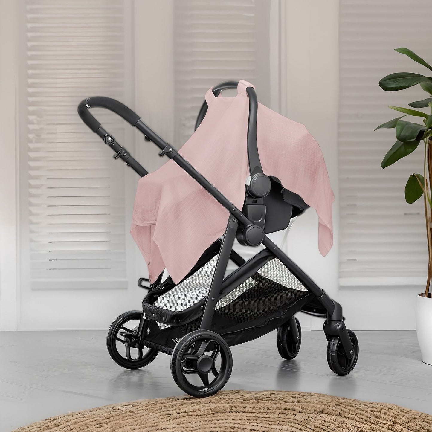 Baby car seat cover breathable pink — view 6