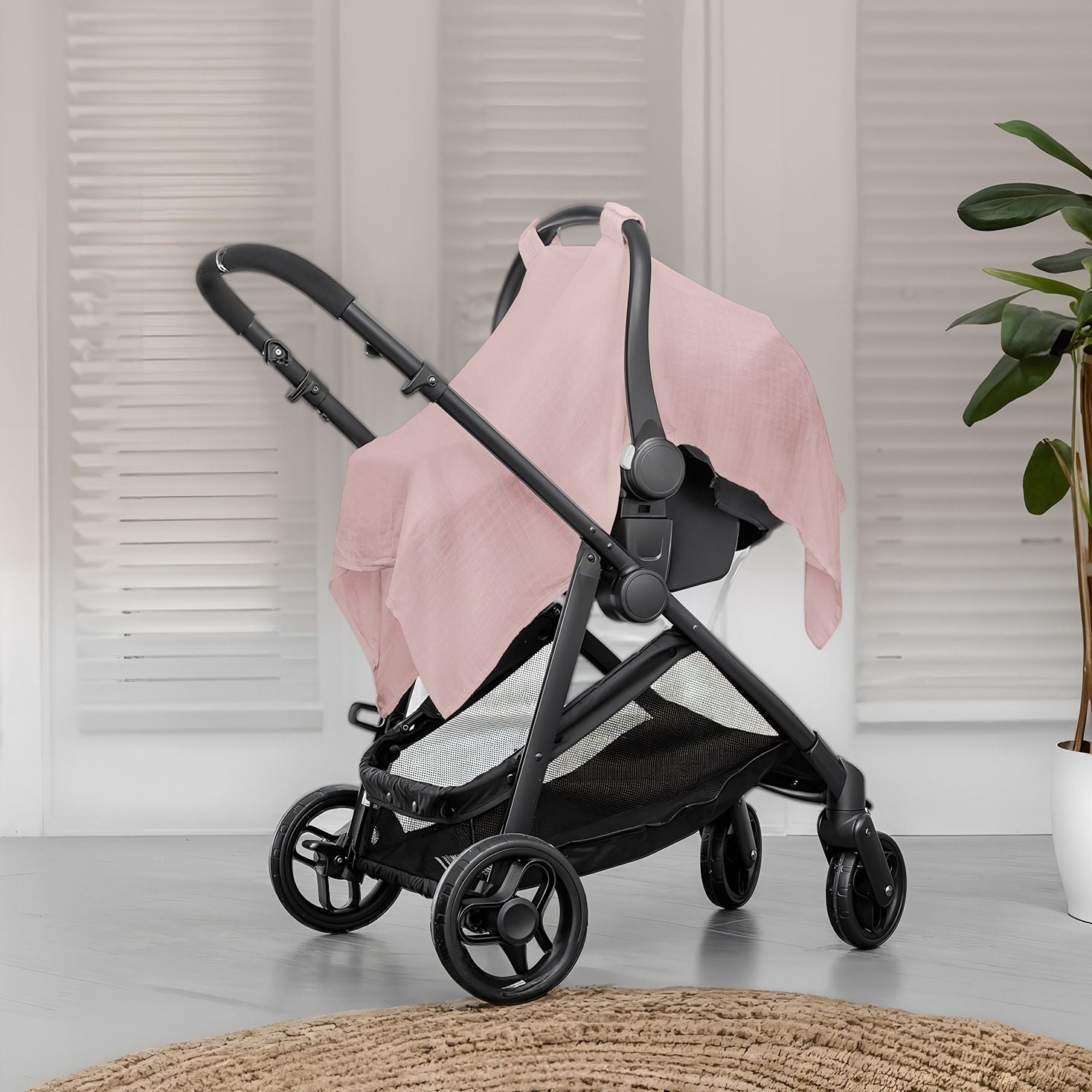 Baby car seat cover breathable pink — view 6