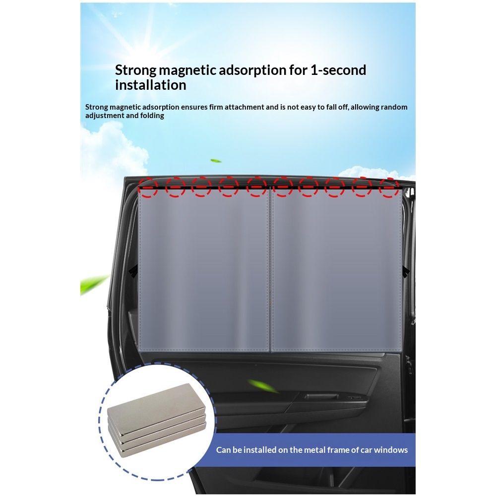 2-pack magnetic car window sun shade — view 5