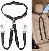 2-pack pet car headrest seatbelt dog leash — view 2
