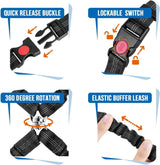 2-pack pet car headrest seatbelt dog leash — view 5