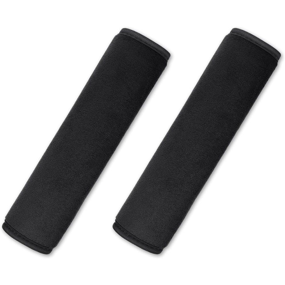 2-pack car seat belt shoulder pad black — view 2