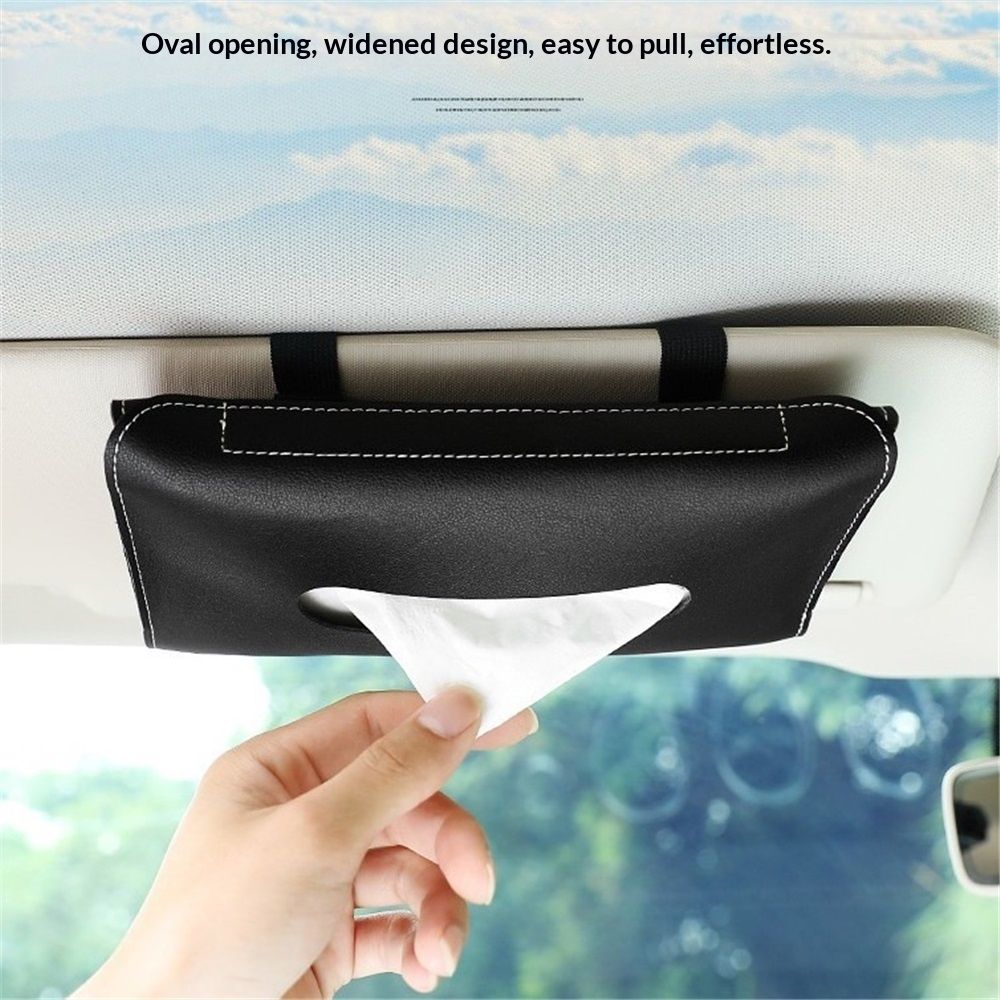 Car sun visor tissue holder black — view 4