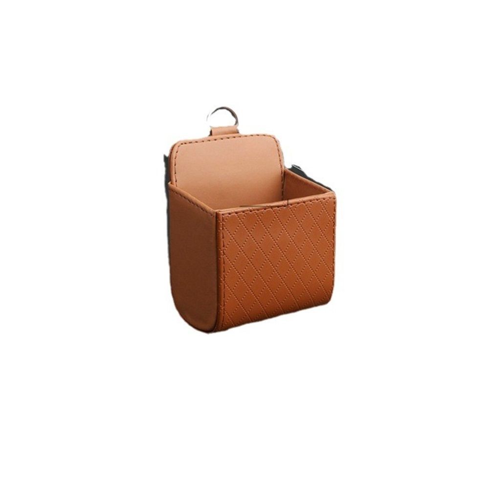 2-pack PU leather car vent storage bag — view 2