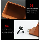 2-pack PU leather car vent storage bag — view 5